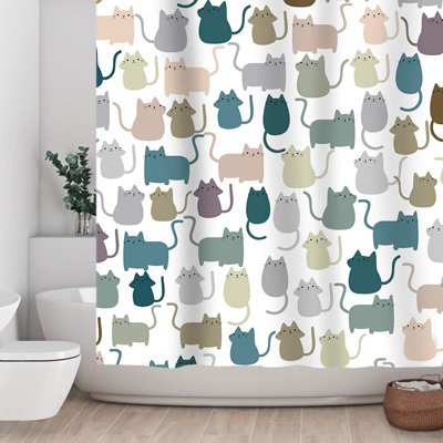 cat shower curtains