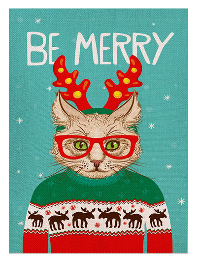 christmas cat flags