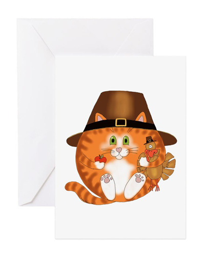 cat thanksgiving greeting cards
