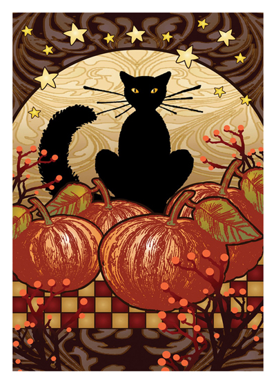 autumn fall cat flags