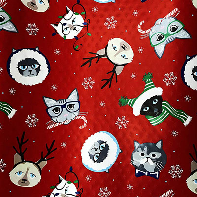 Christmas Wrapping Paper For Cat Lovers Meow As Fluff
