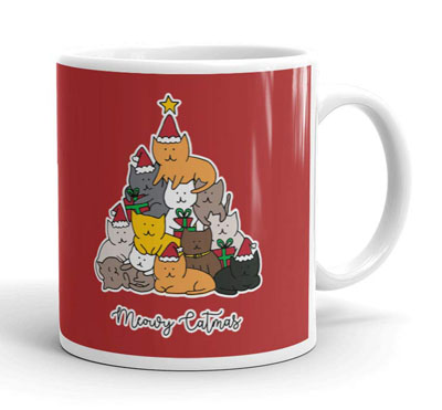 christmas cat mugs