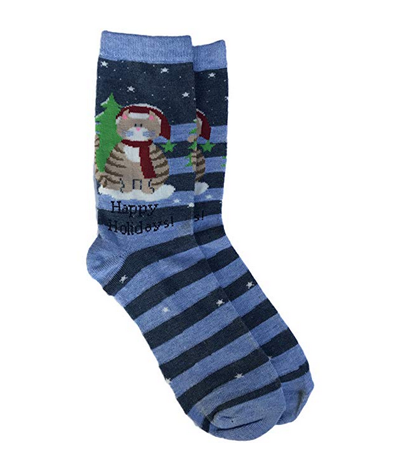 christmas cat socks for women