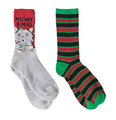 christmas cat socks for women