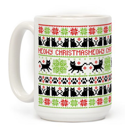 christmas cat mugs