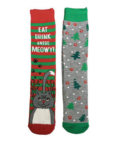 christmas cat socks for women