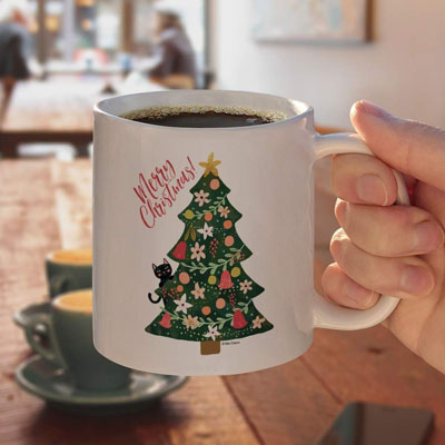 christmas cat mugs