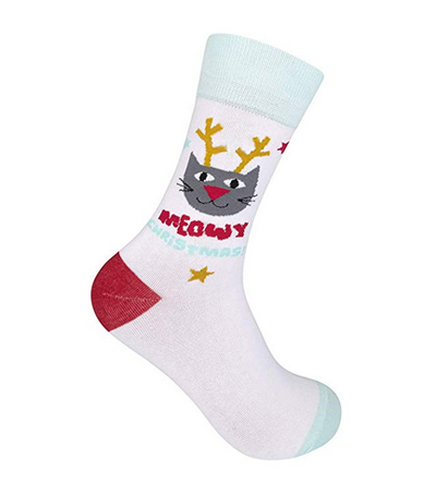 christmas cat socks for women