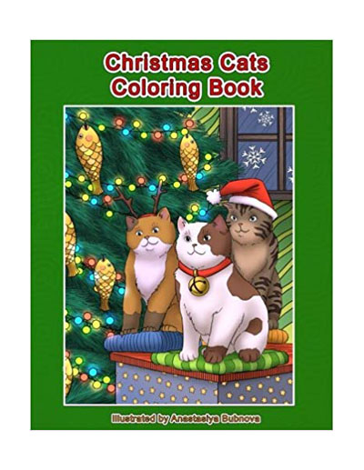 christmas cat coloring books