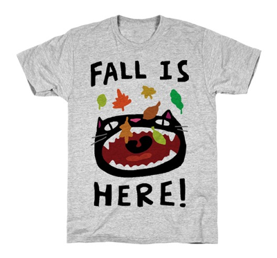 fall cat tshirts for men and women