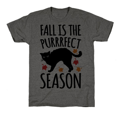 fall cat tshirts for men and women
