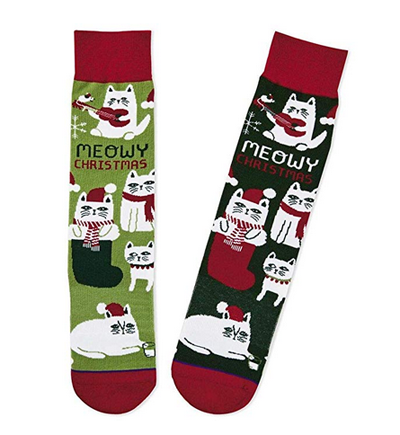 christmas cat socks for women