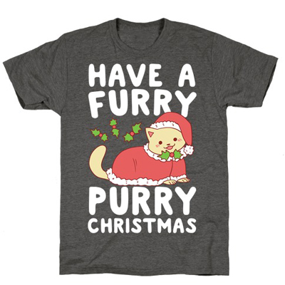 christmas cat tshirt for men