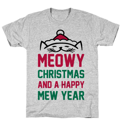 christmas cat tshirt for men