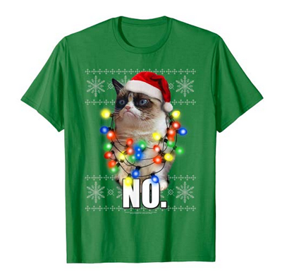 christmas cat tshirt for men