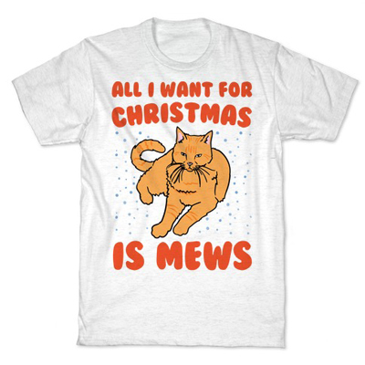 christmas cat tshirt for men