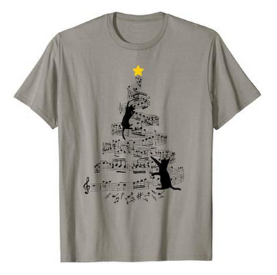 Short-sleeved Christmas Cat T-shirts For Men Who Love Kitties! – Meow ...