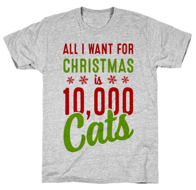 christmas cat tshirt for men