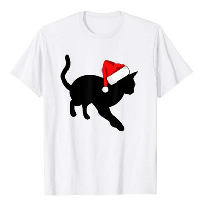 christmas cat tshirt for men