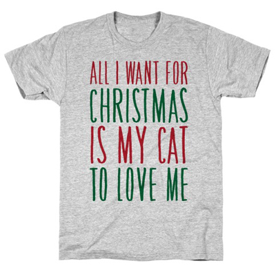 christmas cat tshirt for men