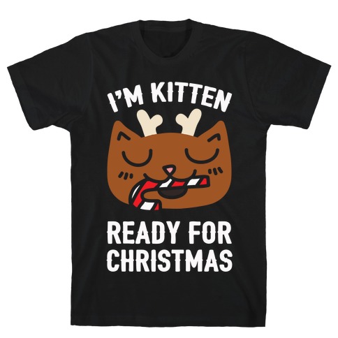 christmas cat tshirt for men