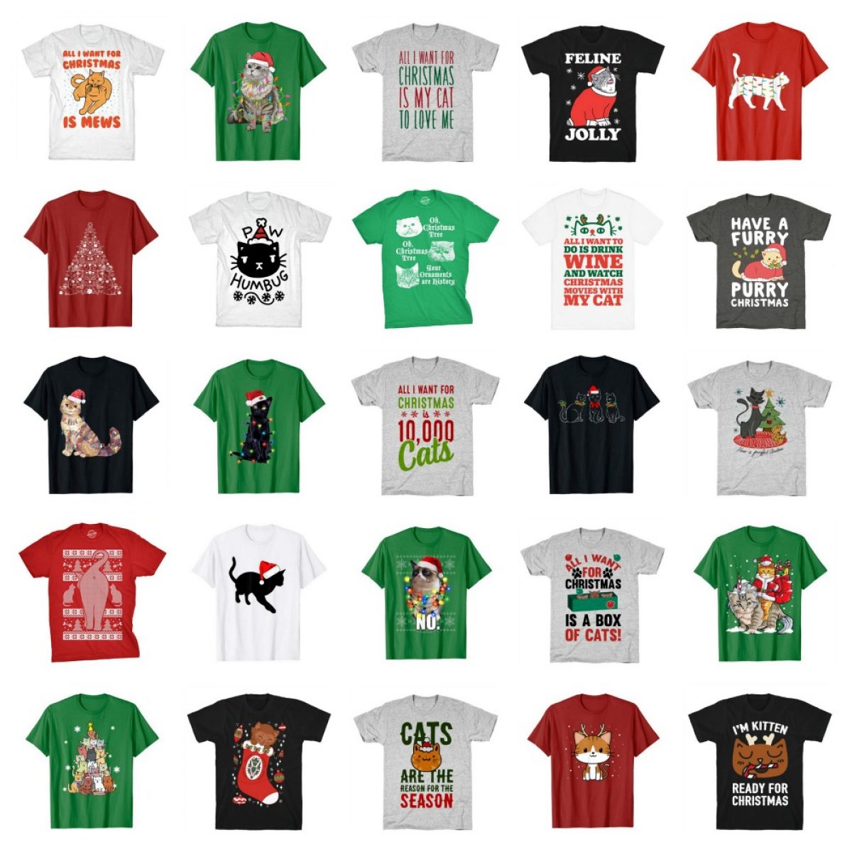 christmas cat shirts