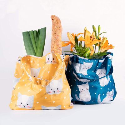cat reusable grocery bags