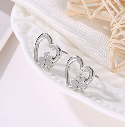 heart cat earrings