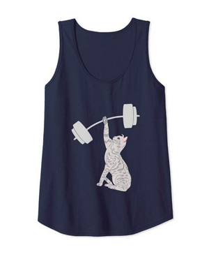 workout gym tank tops for cat lovers
