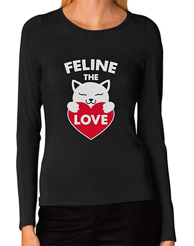 cat valentines day tshirts for women