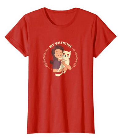 cat valentines day tshirts for women