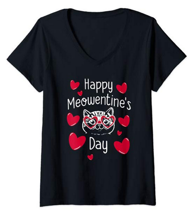 cat valentines day tshirts for women