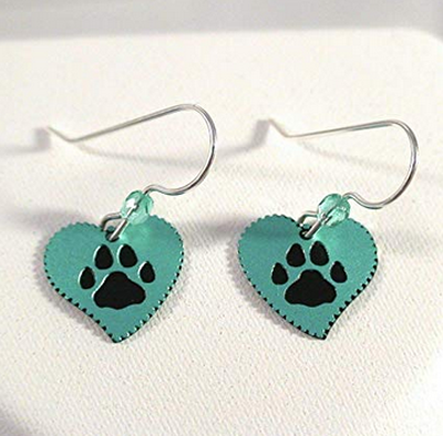 heart cat earrings