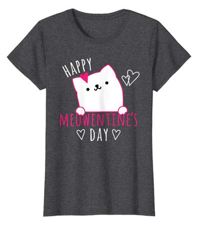 cat valentines day tshirts for women