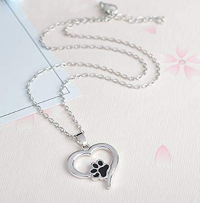 cat heart necklace for valentine's day