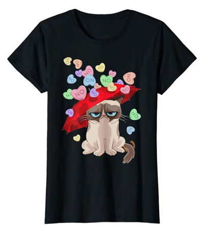 cat valentines day tshirts for women