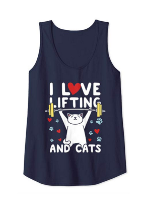 workout gym tank tops for cat lovers