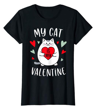 cat valentines day tshirts for women
