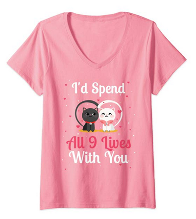cat valentines day tshirts for women