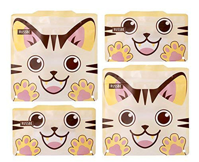 reusable snack and sandwich bags for cat lovers