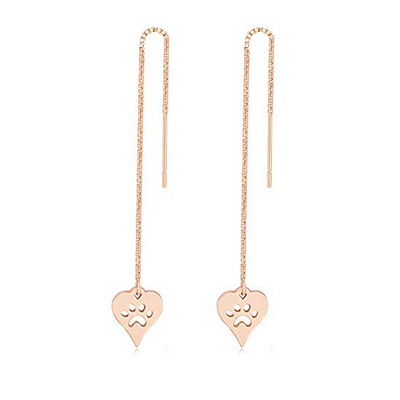 heart cat earrings