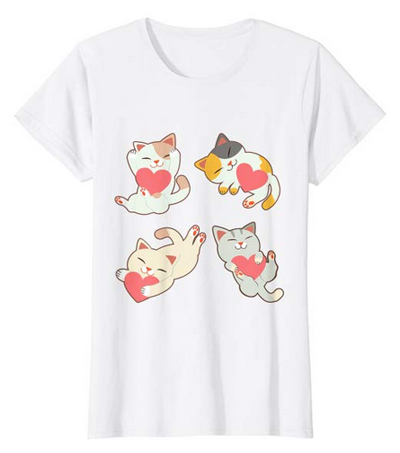 cat valentines day tshirts for women