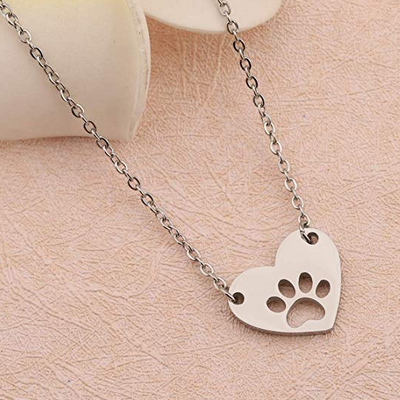 cat heart necklace for valentine's day