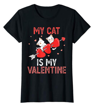cat valentines day tshirts for women