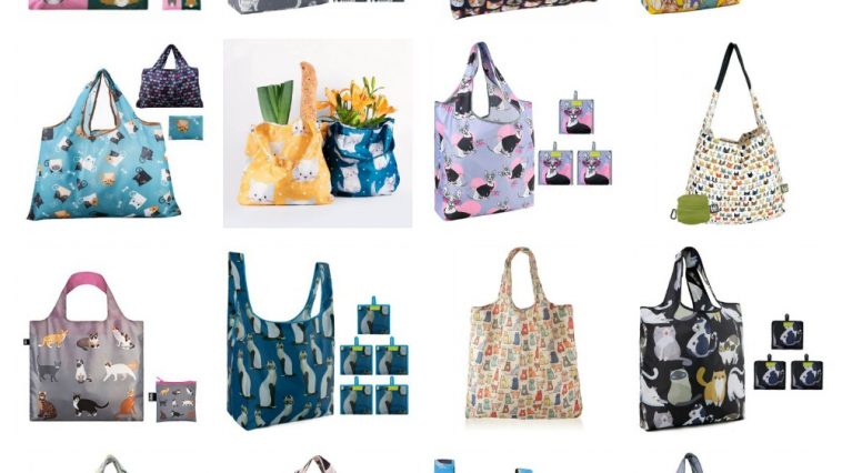 reusable grocery bags for cat lovers featur