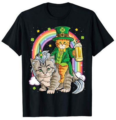 st patrick's day cat shirt