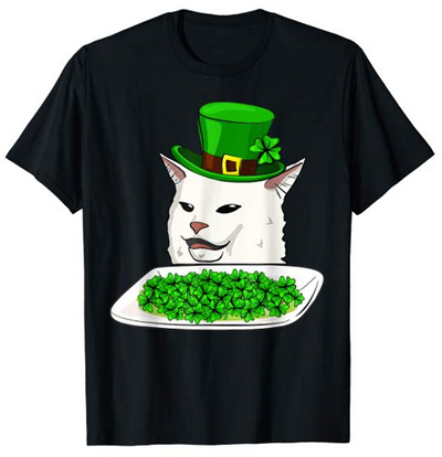 st patricks day cat tshirt