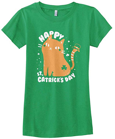st patricks day cat tshirt