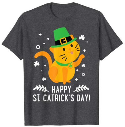 st patricks day cat tshirt