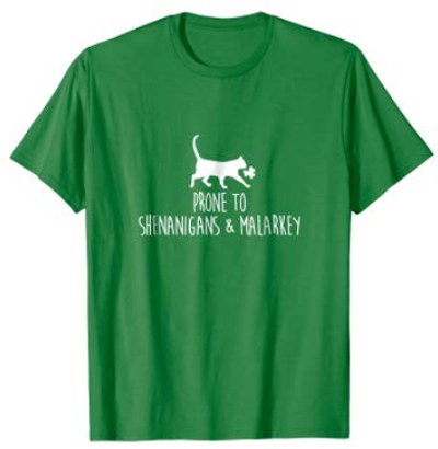 st patricks day cat tshirt
